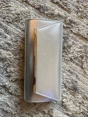 Silver Metallic Clutch